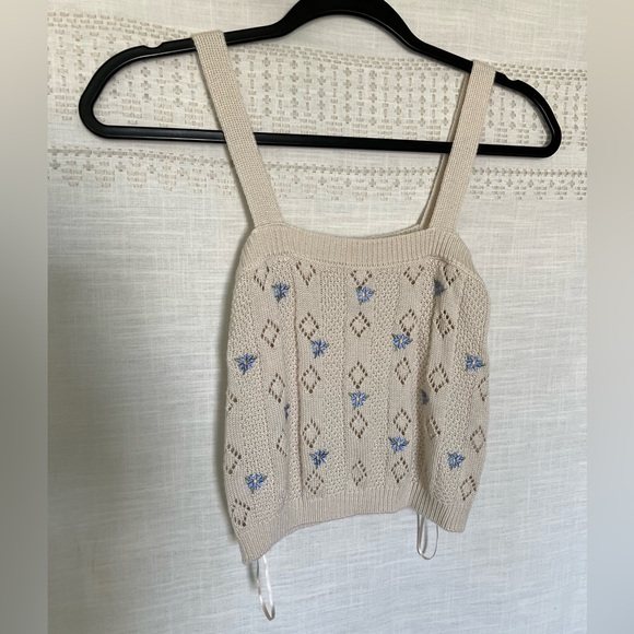 Cardigan & tank top floral set, cottage core - Picture 2 of 4